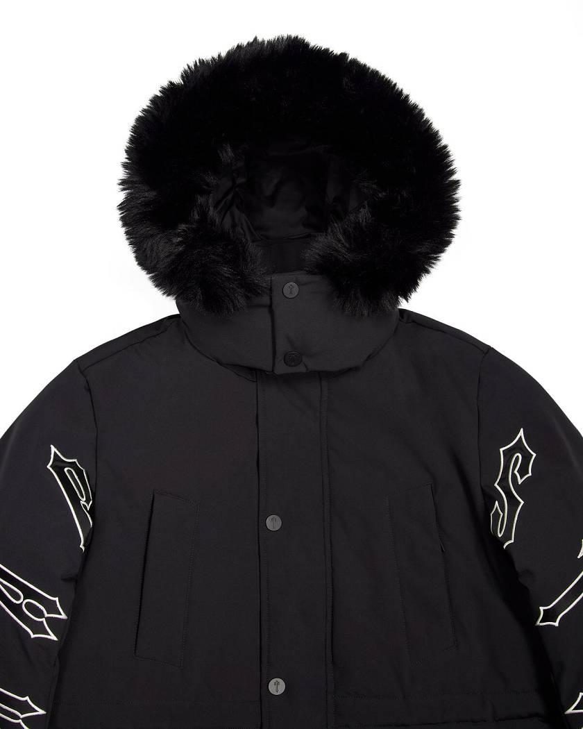 Trapstar Hooded Irongate Parker Mustat | TS-65436