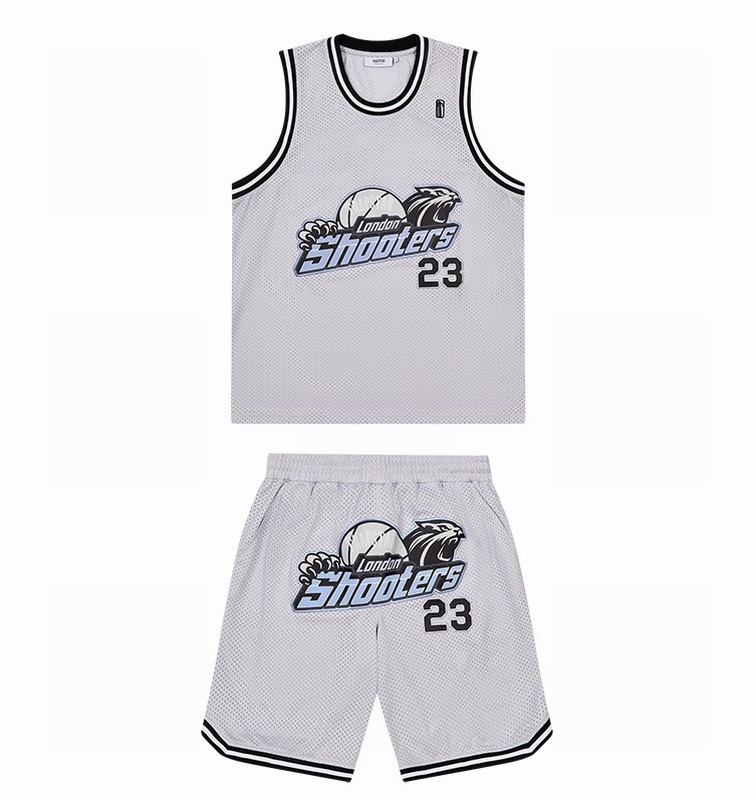 Trapstar *PRE ORDER* Shooters SS23 Basketball Shorts Harmaat Sininen | TS-64941