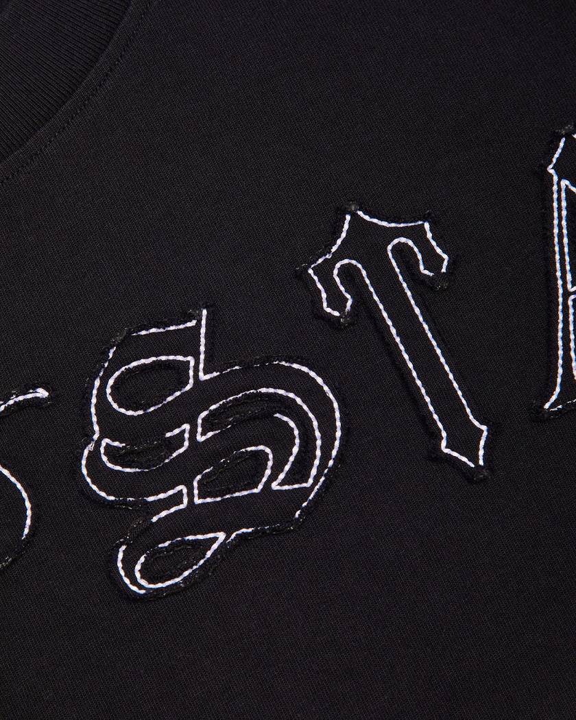 Trapstar Patchwork Script T-Shirt Mustat | TS-65422