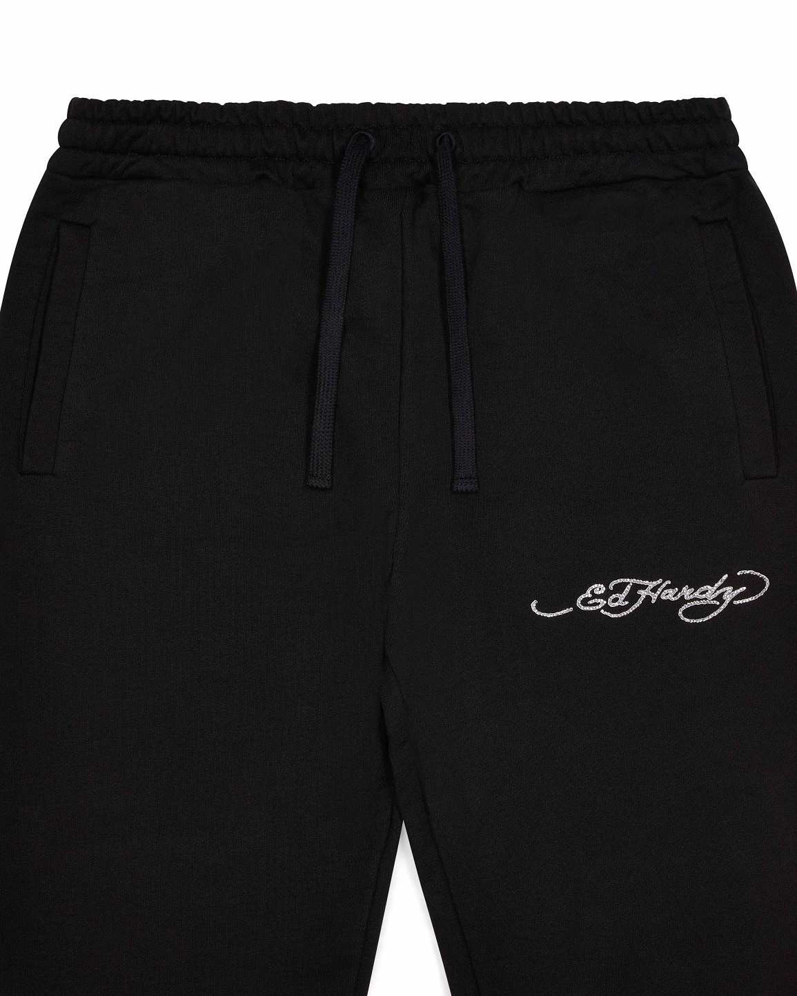 Trapstar x Ed Hardy Irongate Patchwork Jogger Mustat | TS-65326